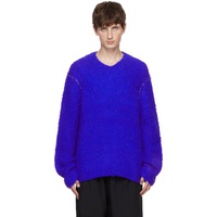 아크네 스튜디오 Acne Studios Blue Hand-Knit Sweater 232129M206005