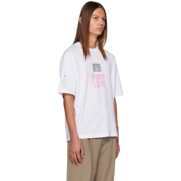 아크네스튜디오 아크네 스튜디오 Acne Studios White Scribbles T-Shirt 232129M213030