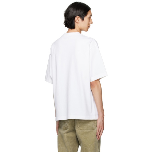 아크네스튜디오 아크네 스튜디오 Acne Studios White Printed T-Shirt 232129M213038