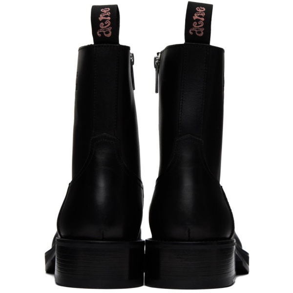 아크네스튜디오 아크네 스튜디오 Acne Studios Black Glossed Leather Boots 232129M228002