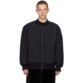 Y-3 Black Quilted Bomber Jacket 232138M175005