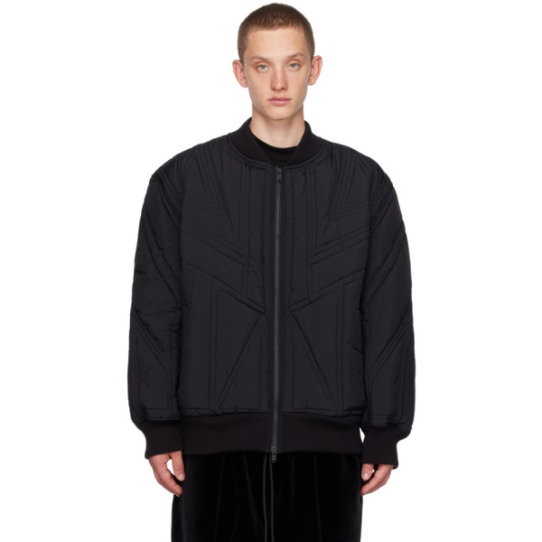  Y-3 Black Quilted Bomber Jacket 232138M175005
