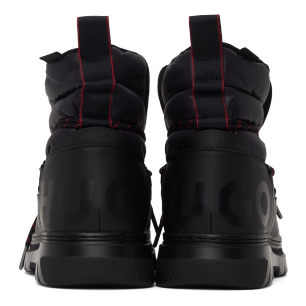  휴고 Hugo Black Quilted Boots 232141M255002