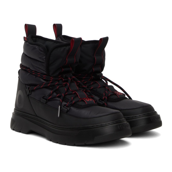  휴고 Hugo Black Quilted Boots 232141M255002