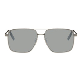 ZEGNA Silver Aviator Sunglasses 232142F005002