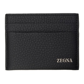 ZEGNA Black Simple Card Holder 232142M163001