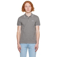 ZEGNA Gray Embroidered Polo 232142M212002