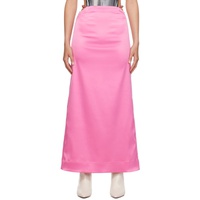 가니 GANNI Pink Cutout Maxi Skirt 232144F093005