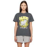 가니 GANNI Gray Cat T-Shirt 232144F110003