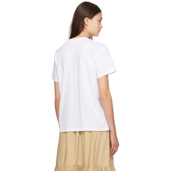  가니 GANNI White Relaxed T-Shirt 232144F110008