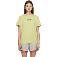 가니 GANNI Green Relaxed T-Shirt 232144F110009