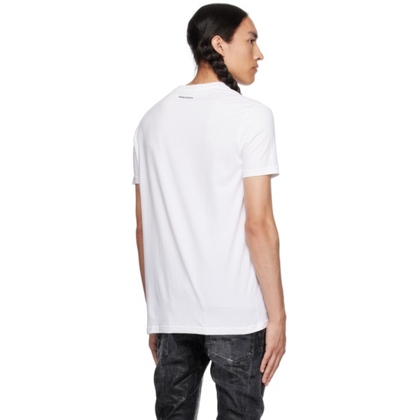  디스퀘어드2 Dsquared2 Two-Pack White Basic T-Shirts 232148M213026