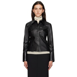핼무트랭 Helmut Lang Black Shirt Leather Jacket 232154F064003