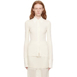 핼무트랭 Helmut Lang White Slim-Fit Shirt 232154F110004