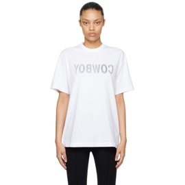 핼무트랭 Helmut Lang White Cowboy T-Shirt 232154F110031