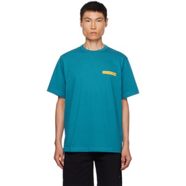 핼무트랭 Helmut Lang Blue Printed T-Shirt 232154M213023