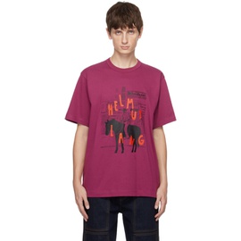 핼무트랭 Helmut Lang Red Scribbled T-Shirt 232154M213027