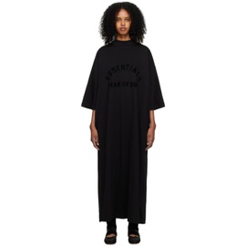 피어오브갓 Fear of God 에센셜 ESSENTIALS Black 3/4 Sleeve Midi Dress 232161F054000