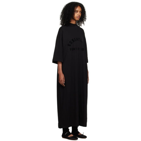  피어오브갓 Fear of God 에센셜 ESSENTIALS Black 3/4 Sleeve Midi Dress 232161F054000