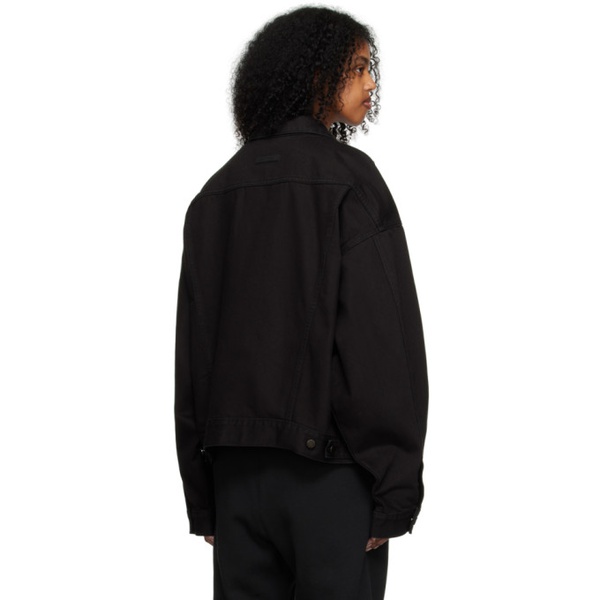  피어오브갓 Fear of God 에센셜 ESSENTIALS Black Patch Denim Jacket 232161F060000