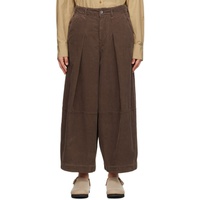 YMC Brown Deadbeat Trousers 232161F087012