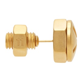 메종마르지엘라 Maison Margiela Gold Oversize Nuts & Bolts Single Earring 232168F022011