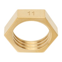 메종마르지엘라 Maison Margiela Gold Nut Thin Ring 232168F024015