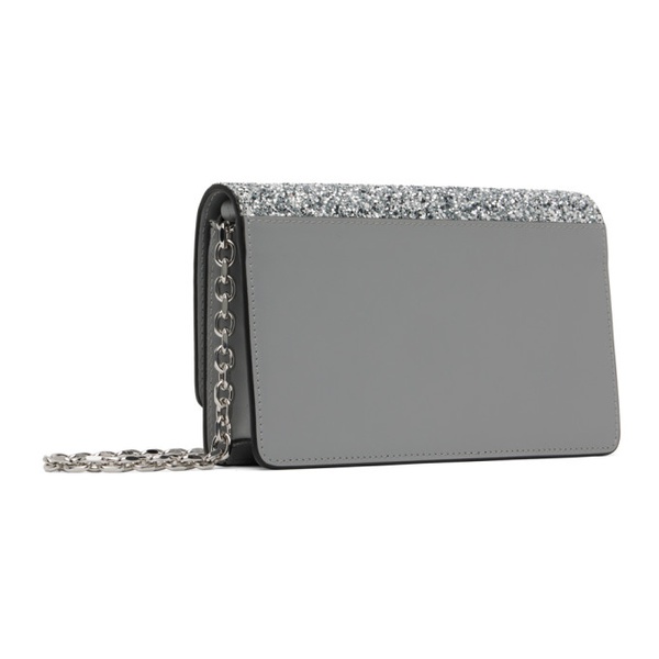 메종마르지엘라 메종마르지엘라 Maison Margiela Silver Glitter Chain Wallet Bag 232168F048105