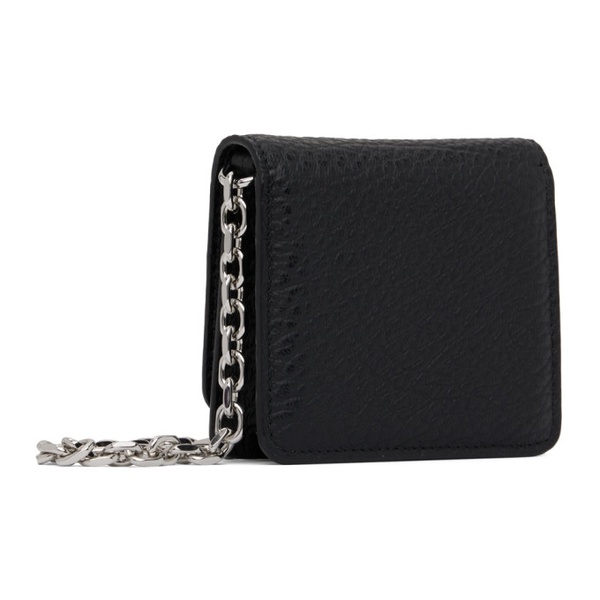 메종마르지엘라 메종마르지엘라 Maison Margiela Black Small Four Stitches Chain Wallet Bag 232168F048120