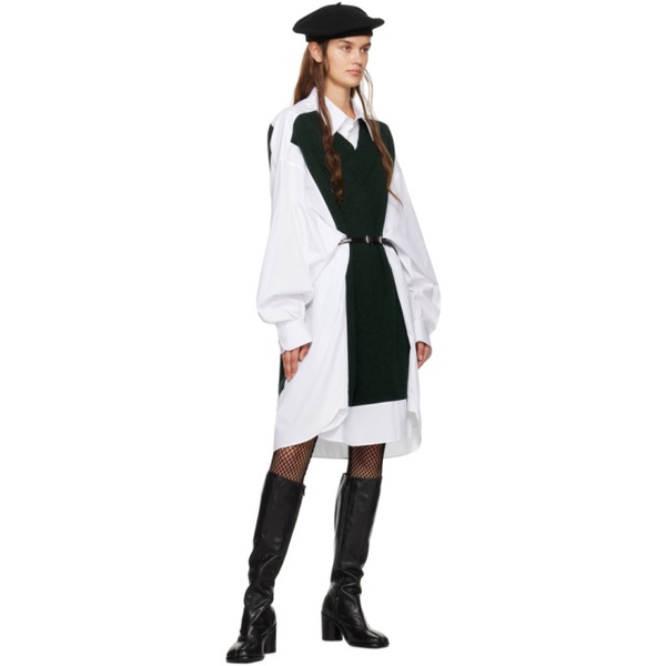 메종마르지엘라 메종마르지엘라 Maison Margiela White & Green Paneled Dress 232168F054016