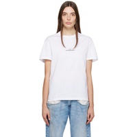 메종마르지엘라 Maison Margiela White Embroidered T-Shirt 232168F110000