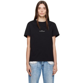 메종마르지엘라 Maison Margiela Black Embroidered T-Shirt 232168F110001