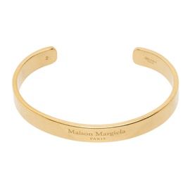 메종마르지엘라 Maison Margiela Gold Logo Cuff Bracelet 232168M142008
