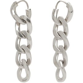 메종마르지엘라 Maison Margiela Silver Curb Link Earrings 232168M144007