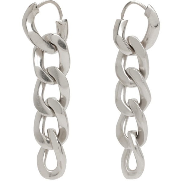 메종마르지엘라 메종마르지엘라 Maison Margiela Silver Curb Link Earrings 232168M144007