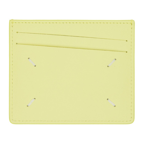 메종마르지엘라 메종마르지엘라 Maison Margiela Yellow Four Stitches Card Holder 232168M163022