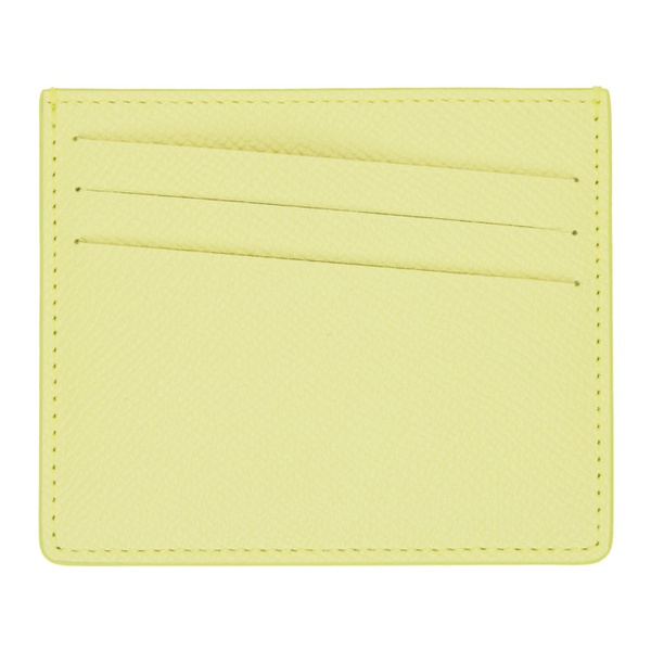 메종마르지엘라 메종마르지엘라 Maison Margiela Yellow Four Stitches Card Holder 232168M163022