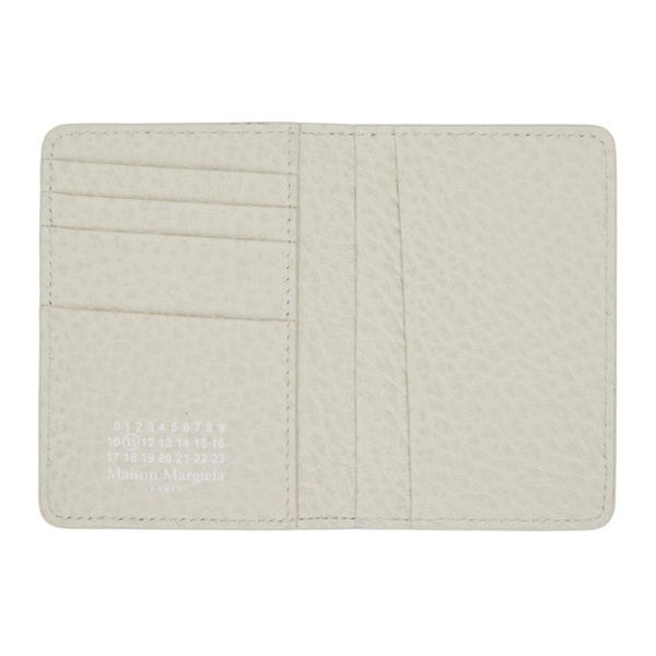 메종마르지엘라 메종마르지엘라 Maison Margiela Gray Four Stitches Card Holder 232168M163026