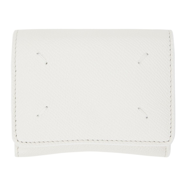 메종마르지엘라 메종마르지엘라 Maison Margiela White Four Stitches Wallet 232168M164026