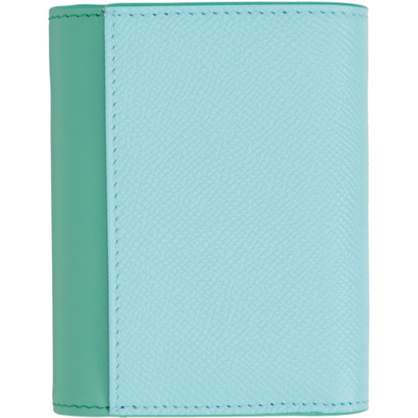 메종마르지엘라 메종마르지엘라 Maison Margiela Blue & Green Four Stitches Wallet 232168M164052