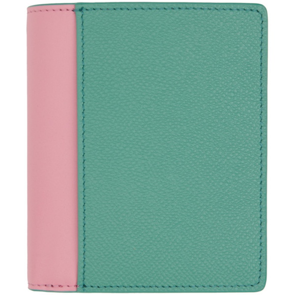 메종마르지엘라 메종마르지엘라 Maison Margiela Pink & Green Four Stitches Wallet 232168M164088