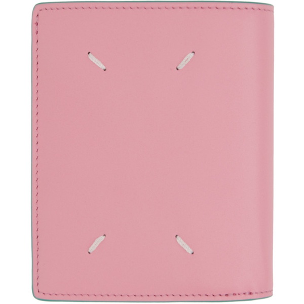 메종마르지엘라 메종마르지엘라 Maison Margiela Pink & Green Four Stitches Wallet 232168M164088