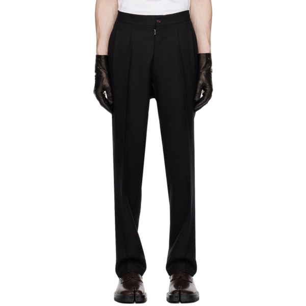 메종마르지엘라 메종마르지엘라 Maison Margiela Black Pleated Trousers 232168M191020