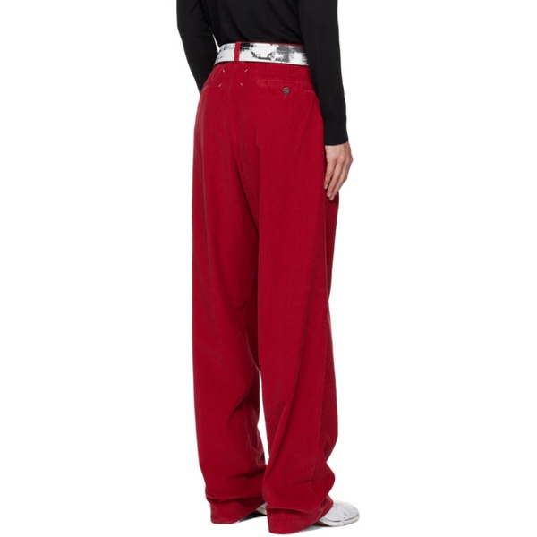 메종마르지엘라 메종마르지엘라 Maison Margiela Red Four-Pocket Trousers 232168M191021