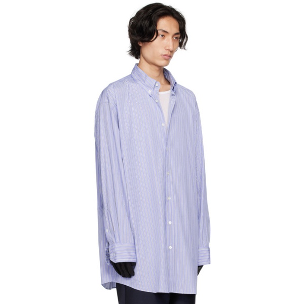 메종마르지엘라 메종마르지엘라 Maison Margiela Blue Striped Shirt 232168M192014