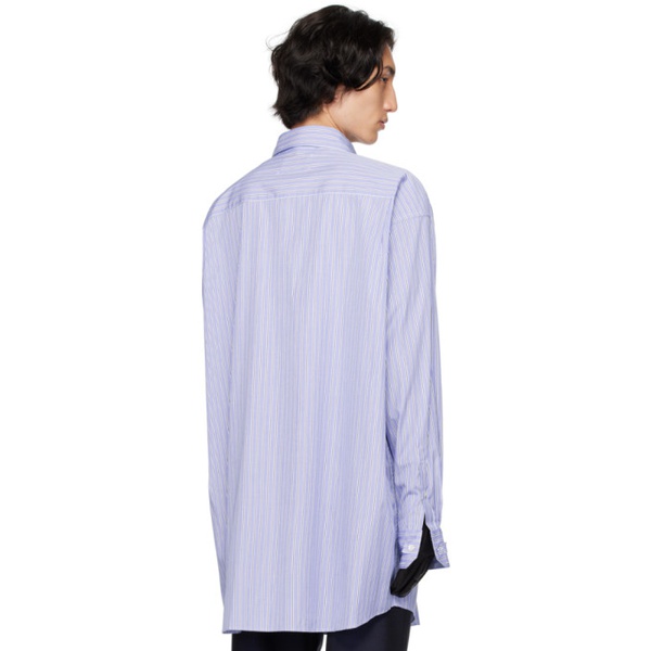 메종마르지엘라 메종마르지엘라 Maison Margiela Blue Striped Shirt 232168M192014