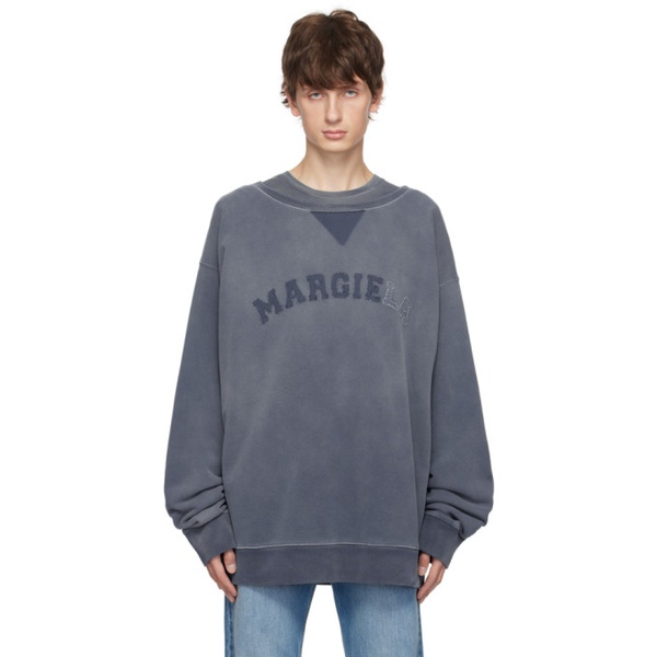 메종마르지엘라 메종마르지엘라 Maison Margiela Blue Faded Sweatshirt 232168M204037