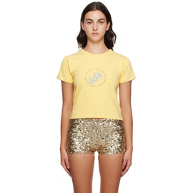 보디 Bode Yellow USA T-Shirt 232169F110014