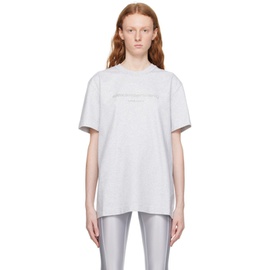 알렉산더 왕 Alexander Wang Gray Glitter T-Shirt 232187F110003