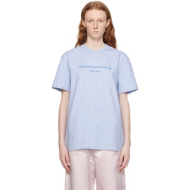 알렉산더 왕 Alexander Wang Blue Glitter T-Shirt 232187F110004